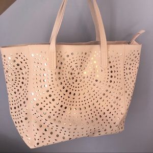 Large pink tote bag